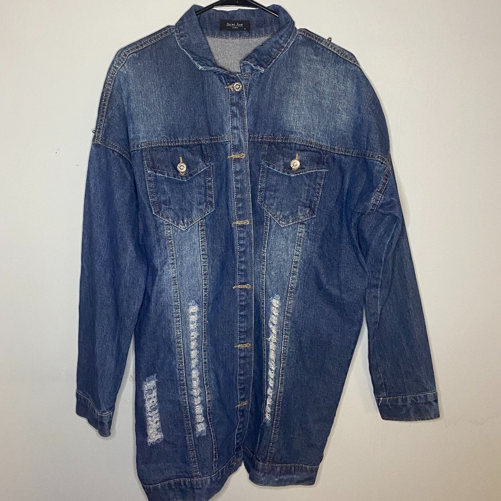 Noémi Kent - Paris Distressed Oversized Jean Jacket